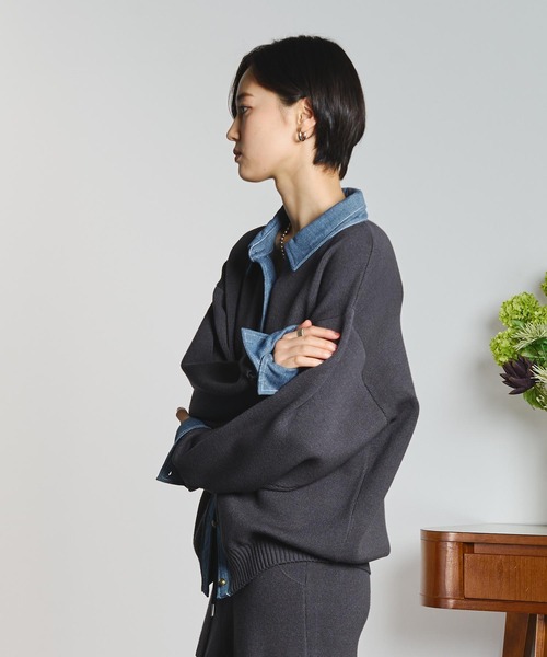 GENE HEAVENS(ジーンヘブンズ)の「GENE HEAVENS/KNIT x DENIM CARDIGAN(ニット/セーター・レディース・マスタード/グレー・ONE SIZE)」の19枚目の写真