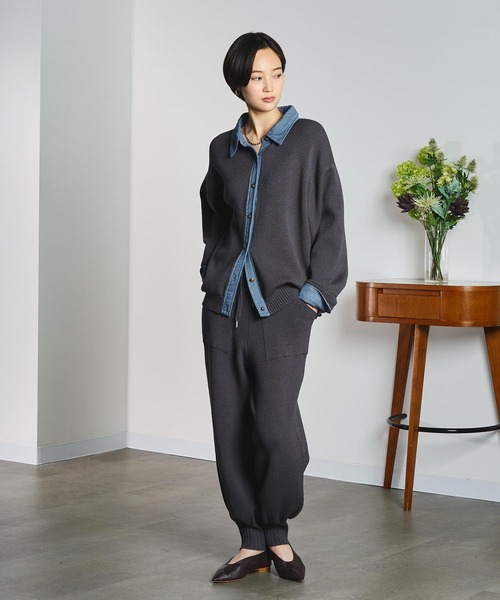 GENE HEAVENS(ジーンヘブンズ)の「GENE HEAVENS/KNIT x DENIM CARDIGAN(ニット/セーター・レディース・マスタード/グレー・ONE SIZE)」の21枚目の写真
