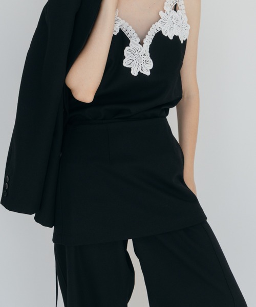 CREDONA(クレドナ)の「【THE C】ICHIGUN WRAP SKIRT/イチグンラップスカート(スカート・レディース・ブラック/ブラウン・FREE)」の6枚目の写真