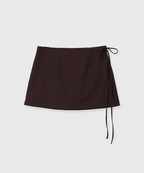 CREDONA(クレドナ)の「【THE C】ICHIGUN WRAP SKIRT/イチグンラップスカート(スカート・レディース・ブラック/ブラウン・FREE)」の15枚目の写真