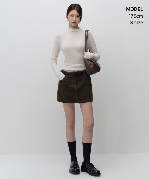 MUSINSA STANDARD WOMAN（ムシンサスタンダードウーマン）の「ウィメンズシアウールテンセルタートルネック長袖Tシャツ[アイボリー]（Tシャツ/カットソー・レディース・その他・MEDIUM/LARGE/X-SMALL/SMALL）」の4枚目の写真