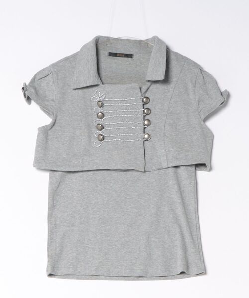 Ritzy(リッツィー)の「ナポレオンボタンツーピーストップス(その他トップス・レディース・グレー・S/L/M/XL)」の7枚目の写真