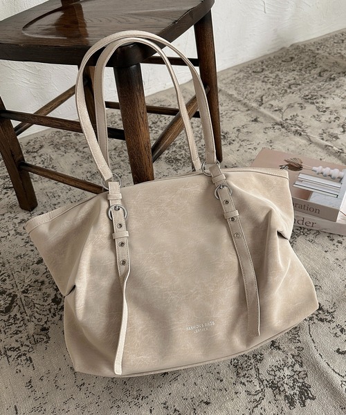 apres jour mignon(アプレジュールミニョン)の「【apresjour mignon×ARIAZ】ベルトデザイントートバッグ(トートバッグ・レディース・ダークブラウン/ブラック/アイボリー・ONESIZE)」の2枚目の写真