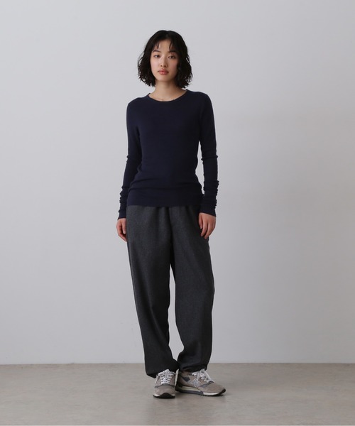 YLEVE(イレーヴ)の「YLEVE / CASHMERE SILK KNIT PULL OVER(ニット/セーター・レディース・ブラック/グレー・1)」の10枚目の写真