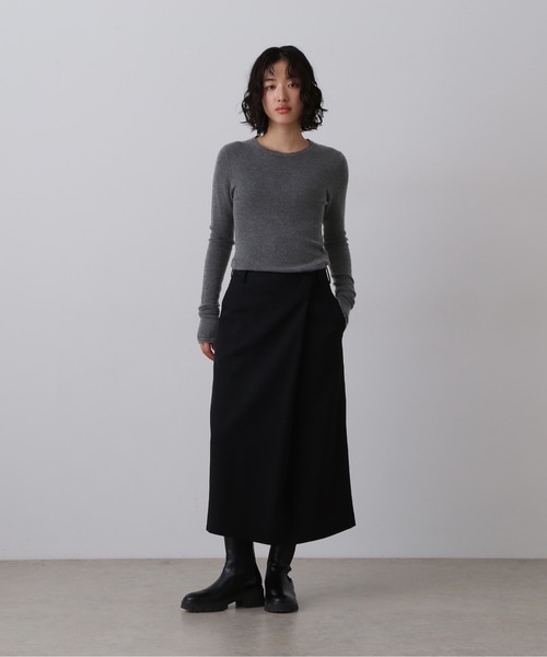 YLEVE(イレーヴ)の「YLEVE / CASHMERE SILK KNIT PULL OVER(ニット/セーター・レディース・ブラック/グレー・1)」の21枚目の写真