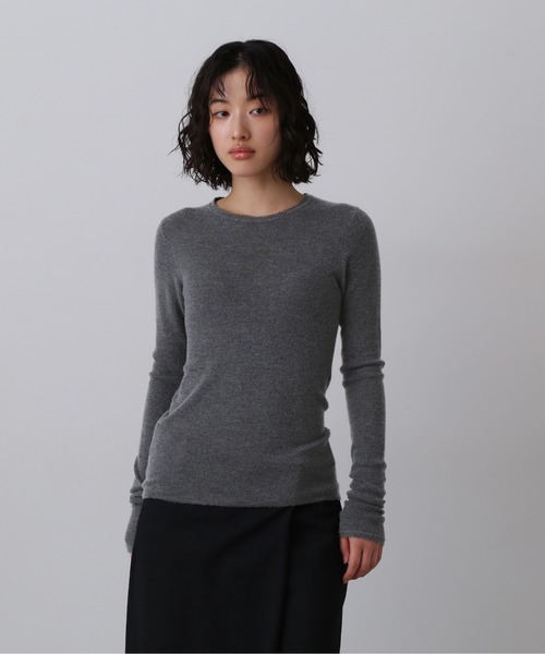 YLEVE(イレーヴ)の「YLEVE / CASHMERE SILK KNIT PULL OVER(ニット/セーター・レディース・ブラック/グレー・1)」の12枚目の写真