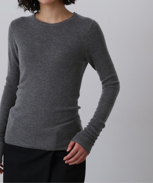YLEVE(イレーヴ)の「YLEVE / CASHMERE SILK KNIT PULL OVER(ニット/セーター・レディース・ブラック/グレー・1)」の16枚目の写真