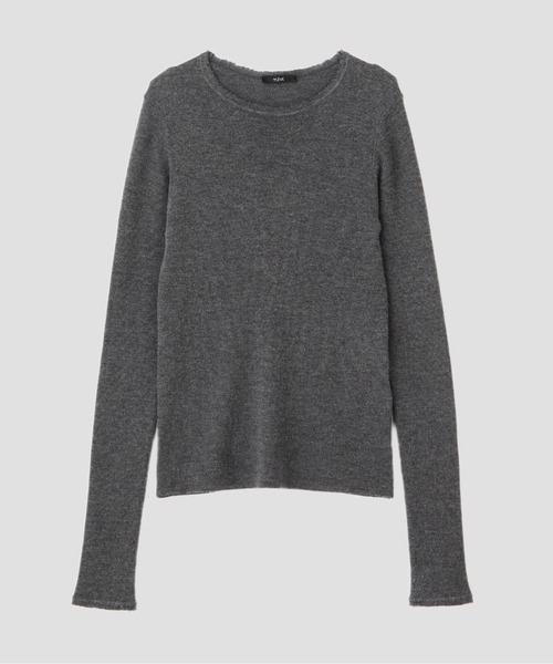 YLEVE(イレーヴ)の「YLEVE / CASHMERE SILK KNIT PULL OVER(ニット/セーター・レディース・ブラック/グレー・1)」の11枚目の写真