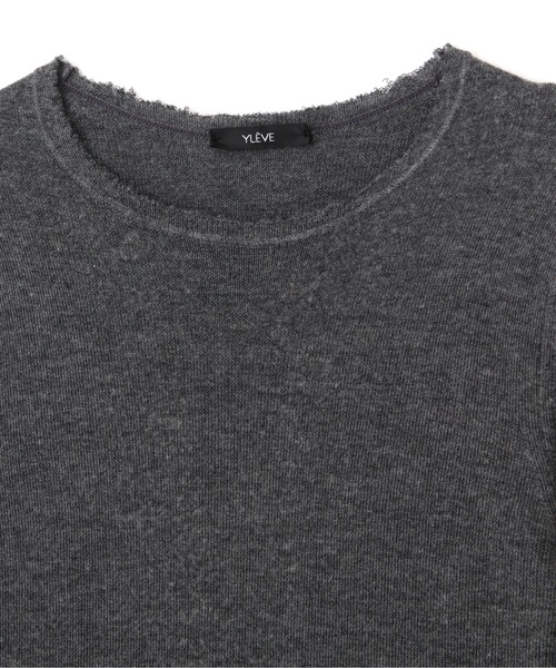 YLEVE(イレーヴ)の「YLEVE / CASHMERE SILK KNIT PULL OVER(ニット/セーター・レディース・ブラック/グレー・1)」の6枚目の写真