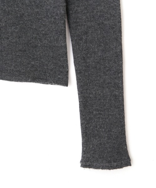 YLEVE(イレーヴ)の「YLEVE / CASHMERE SILK KNIT PULL OVER(ニット/セーター・レディース・ブラック/グレー・1)」の8枚目の写真