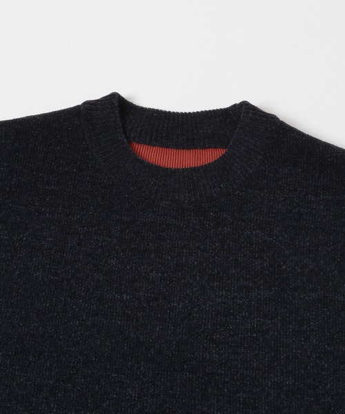 ITEMS URBANRESEARCH(アイテムズ アーバンリサーチ)の「Wフェイス シェニール クルーネック ニット(ニット/セーター・メンズ・グレー系その他/その他1/ブルー系その他/ホワイト系その他・LARGE/MEDIUM)」の6枚目の写真