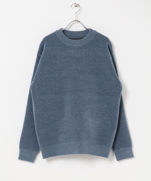 ITEMS URBANRESEARCH(アイテムズ アーバンリサーチ)の「Wフェイス シェニール クルーネック ニット(ニット/セーター・メンズ・グレー系その他/その他1/ブルー系その他/ホワイト系その他・LARGE/MEDIUM)」の7枚目の写真