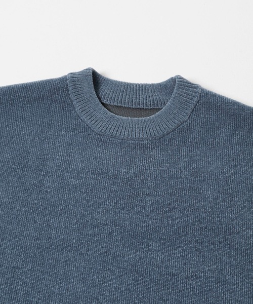 ITEMS URBANRESEARCH(アイテムズ アーバンリサーチ)の「Wフェイス シェニール クルーネック ニット(ニット/セーター・メンズ・グレー系その他/その他1/ブルー系その他/ホワイト系その他・LARGE/MEDIUM)」の8枚目の写真