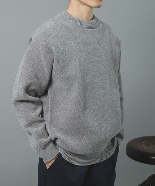 ITEMS URBANRESEARCH(アイテムズ アーバンリサーチ)の「Wフェイス シェニール クルーネック ニット(ニット/セーター・メンズ・グレー系その他/その他1/ブルー系その他/ホワイト系その他・LARGE/MEDIUM)」の16枚目の写真