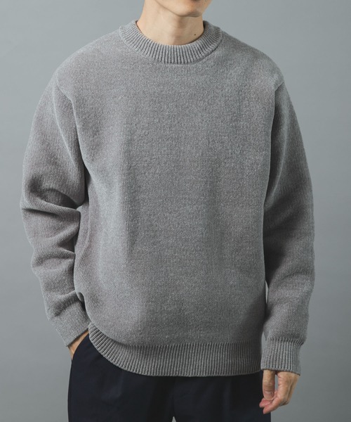 ITEMS URBANRESEARCH(アイテムズ アーバンリサーチ)の「Wフェイス シェニール クルーネック ニット(ニット/セーター・メンズ・グレー系その他/その他1/ブルー系その他/ホワイト系その他・LARGE/MEDIUM)」の17枚目の写真