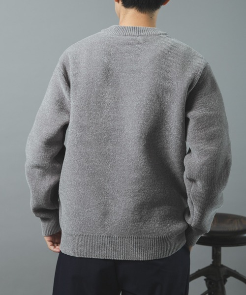 ITEMS URBANRESEARCH(アイテムズ アーバンリサーチ)の「Wフェイス シェニール クルーネック ニット(ニット/セーター・メンズ・グレー系その他/その他1/ブルー系その他/ホワイト系その他・LARGE/MEDIUM)」の19枚目の写真