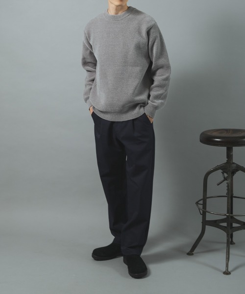ITEMS URBANRESEARCH(アイテムズ アーバンリサーチ)の「Wフェイス シェニール クルーネック ニット(ニット/セーター・メンズ・グレー系その他/その他1/ブルー系その他/ホワイト系その他・LARGE/MEDIUM)」の20枚目の写真