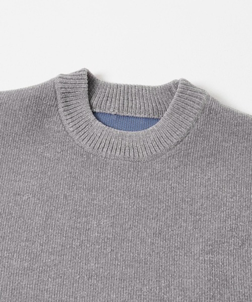 ITEMS URBANRESEARCH(アイテムズ アーバンリサーチ)の「Wフェイス シェニール クルーネック ニット(ニット/セーター・メンズ・グレー系その他/その他1/ブルー系その他/ホワイト系その他・LARGE/MEDIUM)」の12枚目の写真