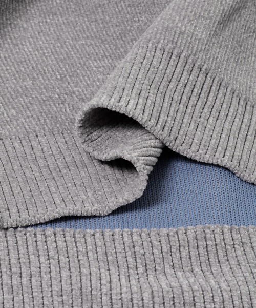 ITEMS URBANRESEARCH(アイテムズ アーバンリサーチ)の「Wフェイス シェニール クルーネック ニット(ニット/セーター・メンズ・グレー系その他/その他1/ブルー系その他/ホワイト系その他・LARGE/MEDIUM)」の14枚目の写真