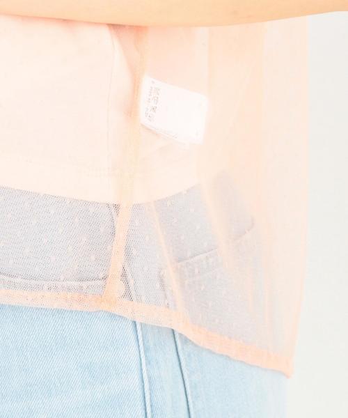 Another Edition（アナザーエディション）の「ドットチュールハイネックショートスリーブブラウス/ AEMFC DOTチュール H/N　SSL◆（シャツ/ブラウス・レディース・ホワイト/ライトピンク・FREE）」の14枚目の写真