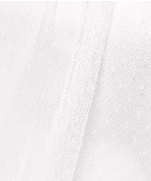 Another Edition（アナザーエディション）の「ドットチュールハイネックショートスリーブブラウス/ AEMFC DOTチュール H/N　SSL◆（シャツ/ブラウス・レディース・ホワイト/ライトピンク・FREE）」の9枚目の写真