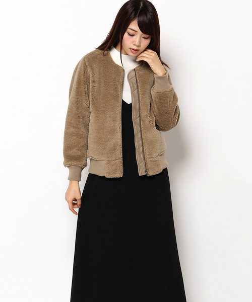 LBC(エルビーシー)の「ボアブルゾン (ブルゾン・レディース・オフホワイト/ライトブラウン・LARGE/MEDIUM)」の13枚目の写真