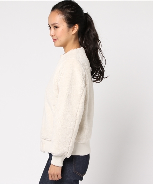 LBC(エルビーシー)の「ボアブルゾン (ブルゾン・レディース・オフホワイト/ライトブラウン・LARGE/MEDIUM)」の6枚目の写真