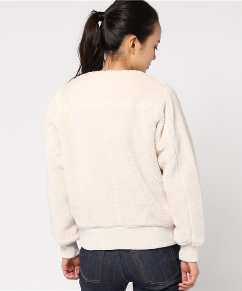 LBC(エルビーシー)の「ボアブルゾン (ブルゾン・レディース・オフホワイト/ライトブラウン・LARGE/MEDIUM)」の7枚目の写真