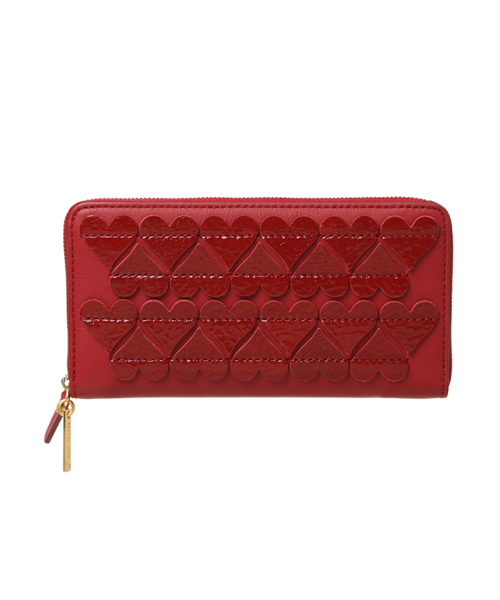 Marc Jacobs マークジェイコブス の Stitched Hearts ステッチ ハート スタンダード コンティネンタル ウォレット 長財布 財布 Wear