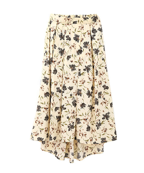 Luz Llena (philter)(ラズレナ フィルター)の「花柄フレアロングスカート(スカート・レディース・ネイビー/アイボリー・MEDIUM)」の1枚目の写真