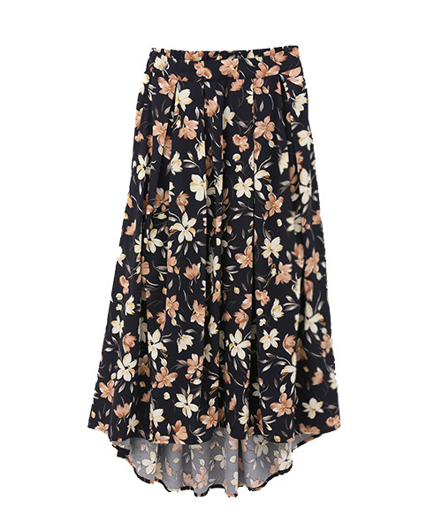 Luz Llena (philter)(ラズレナ フィルター)の「花柄フレアロングスカート(スカート・レディース・ネイビー/アイボリー・MEDIUM)」の12枚目の写真