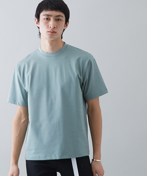 STUDIOUS(ステュディオス)の「ペルヴィアンUネックT(Tシャツ/カットソー・メンズ・ブラック/オフホワイト/ブラウン/ライトグリーン/ブルー・2/1/3)」の4枚目の写真