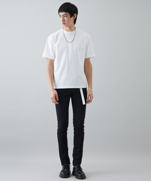 STUDIOUS(ステュディオス)の「ペルヴィアンUネックT(Tシャツ/カットソー・メンズ・ブラック/オフホワイト/ブラウン/ライトグリーン/ブルー・2/1/3)」の6枚目の写真