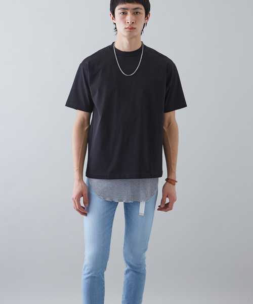 STUDIOUS(ステュディオス)の「ペルヴィアンUネックT(Tシャツ/カットソー・メンズ・ブラック/オフホワイト/ブラウン/ライトグリーン/ブルー・2/1/3)」の18枚目の写真