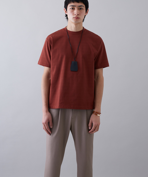 STUDIOUS(ステュディオス)の「ペルヴィアンUネックT(Tシャツ/カットソー・メンズ・ブラック/オフホワイト/ブラウン/ライトグリーン/ブルー・2/1/3)」の21枚目の写真