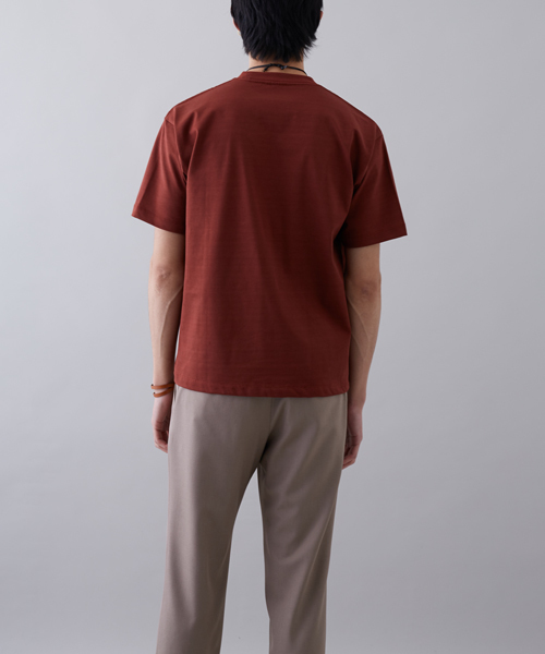 STUDIOUS(ステュディオス)の「ペルヴィアンUネックT(Tシャツ/カットソー・メンズ・ブラック/オフホワイト/ブラウン/ライトグリーン/ブルー・2/1/3)」の12枚目の写真