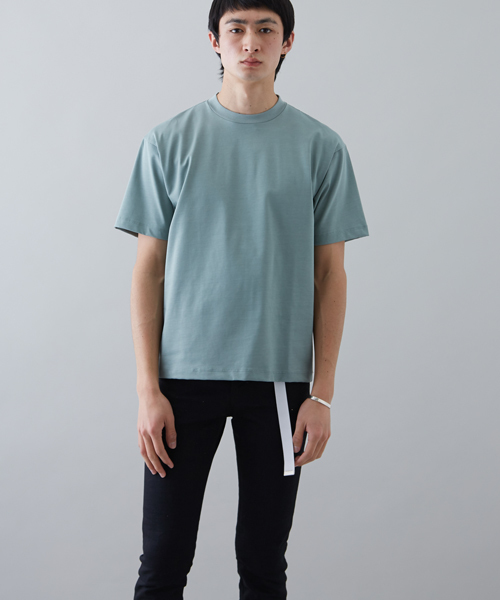 STUDIOUS(ステュディオス)の「ペルヴィアンUネックT(Tシャツ/カットソー・メンズ・ブラック/オフホワイト/ブラウン/ライトグリーン/ブルー・2/1/3)」の13枚目の写真