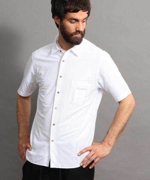 BEAUTY&YOUTH UNITED ARROWS（ビューティーアンドユースユナイテッドアローズ）の「BY COOLMAX シアサッカー シャツ ◆（シャツ/ブラウス・メンズ・ホワイト/ネイビー・X-SMALL/SMALL/X-LARGE/LARGE/MEDIUM）」の2枚目の写真