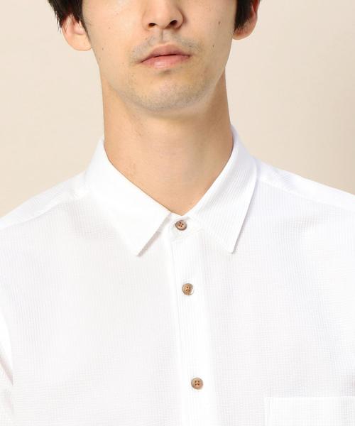 BEAUTY&YOUTH UNITED ARROWS（ビューティーアンドユースユナイテッドアローズ）の「BY COOLMAX シアサッカー シャツ ◆（シャツ/ブラウス・メンズ・ホワイト/ネイビー・X-SMALL/SMALL/X-LARGE/LARGE/MEDIUM）」の12枚目の写真