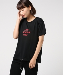 VENCEEXCHANGE | 裾ヒモロゴプリントTシャツ              (Tシャツ/カットソー)