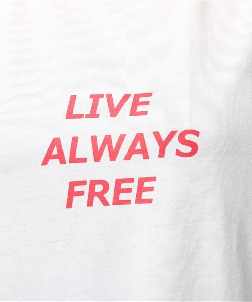 VENCEEXCHANGE（ヴァンスエクスチェンジ）の「裾ヒモロゴプリントTシャツ              （Tシャツ/カットソー・レディース・オフホワイト/ブラック・MEDIUM）」の10枚目の写真