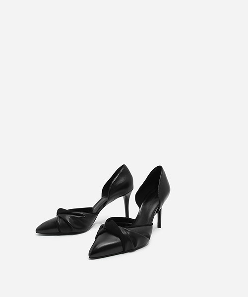 CHARLES & KEITH(チャールズ & キース)の「ノットドルセイヒール / KNOTTED D'ORSAY HEELS(パンプス・レディース・グリーン/ライトブラウン/ブラック・24.5cm/23cm/24cm/23.5cm/22.5cm)」の6枚目の写真