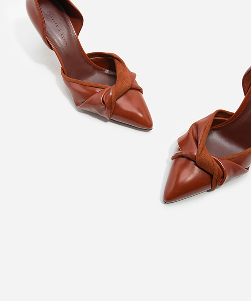 CHARLES & KEITH(チャールズ & キース)の「ノットドルセイヒール / KNOTTED D'ORSAY HEELS(パンプス・レディース・グリーン/ライトブラウン/ブラック・24.5cm/23cm/24cm/23.5cm/22.5cm)」の12枚目の写真