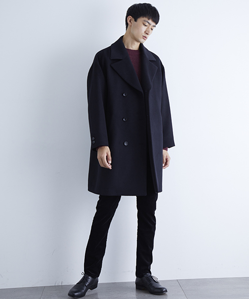 NUMBER (N)INE(ナンバーナイン)の「【NUMBER (N)INE】≪STUDIOUS限定≫別注ブラッシュドメルトンオーバーコート(チェスターコート・メンズ・ブラック/グレー/ネイビー・1/2/3)」の6枚目の写真