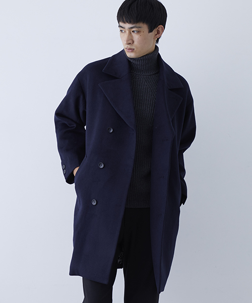 NUMBER (N)INE(ナンバーナイン)の「【NUMBER (N)INE】≪STUDIOUS限定≫別注ブラッシュドメルトンオーバーコート(チェスターコート・メンズ・ブラック/グレー/ネイビー・1/2/3)」の19枚目の写真