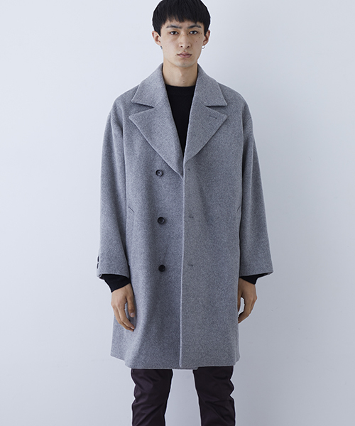 NUMBER (N)INE(ナンバーナイン)の「【NUMBER (N)INE】≪STUDIOUS限定≫別注ブラッシュドメルトンオーバーコート(チェスターコート・メンズ・ブラック/グレー/ネイビー・1/2/3)」の12枚目の写真