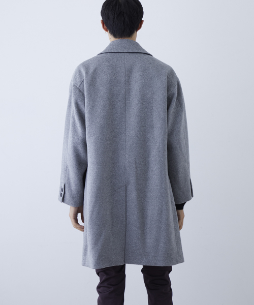 NUMBER (N)INE(ナンバーナイン)の「【NUMBER (N)INE】≪STUDIOUS限定≫別注ブラッシュドメルトンオーバーコート(チェスターコート・メンズ・ブラック/グレー/ネイビー・1/2/3)」の8枚目の写真