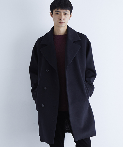 NUMBER (N)INE(ナンバーナイン)の「【NUMBER (N)INE】≪STUDIOUS限定≫別注ブラッシュドメルトンオーバーコート(チェスターコート・メンズ・ブラック/グレー/ネイビー・1/2/3)」の21枚目の写真