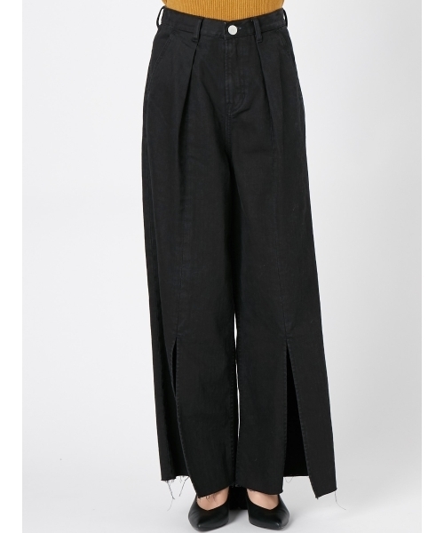 MURUA（ムルーア）の「ワイドラッパDENIMパンツ（デニムパンツ・レディース・ブラック/ブルー・1/2）」の16枚目の写真