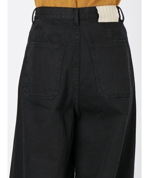 MURUA（ムルーア）の「ワイドラッパDENIMパンツ（デニムパンツ・レディース・ブラック/ブルー・1/2）」の12枚目の写真